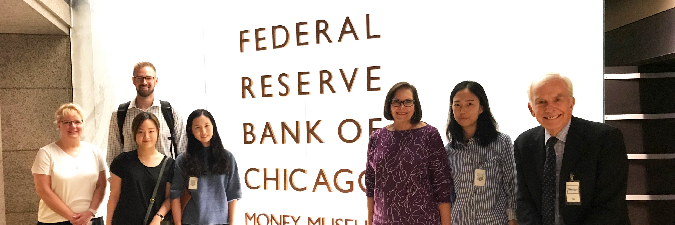 Group of students at the Federal Reserve Bank of Chicago.