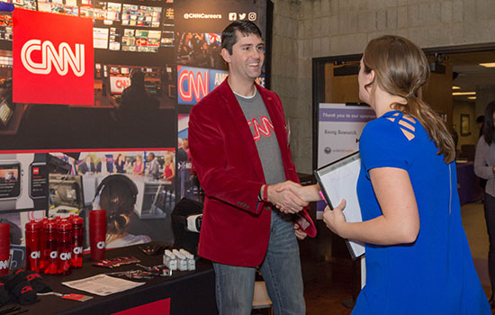 CNN Table at the career fair.