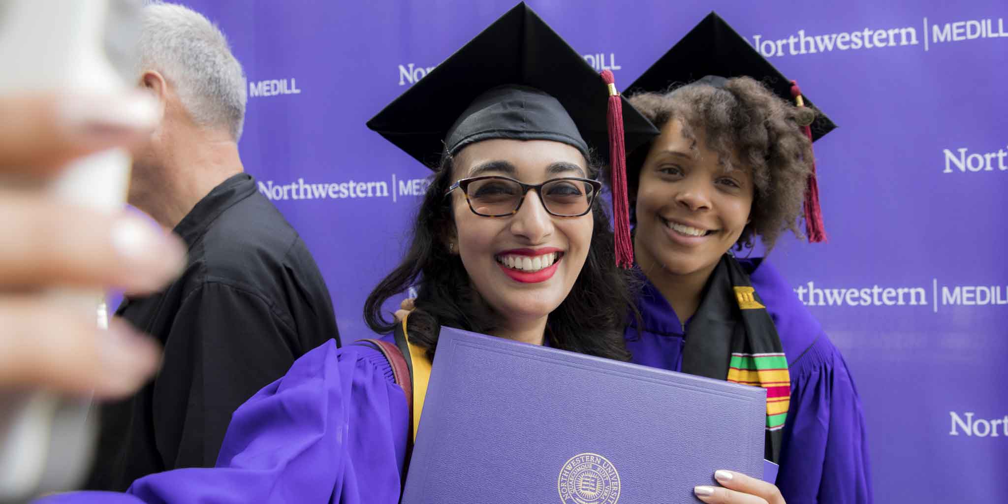 Students celebrating at graduation