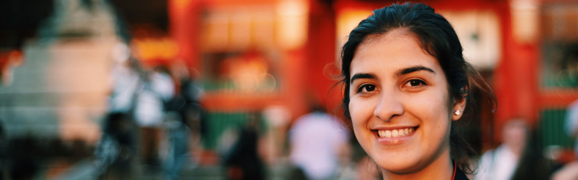 Student smiling.