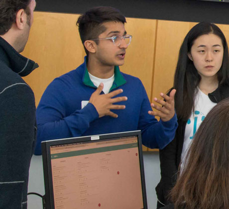 Group of students talking.