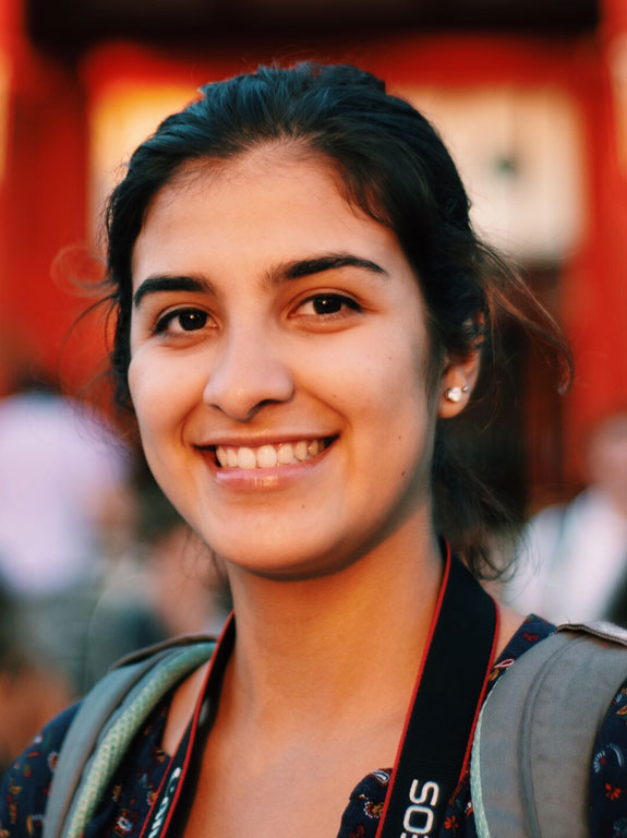 Student smiling.