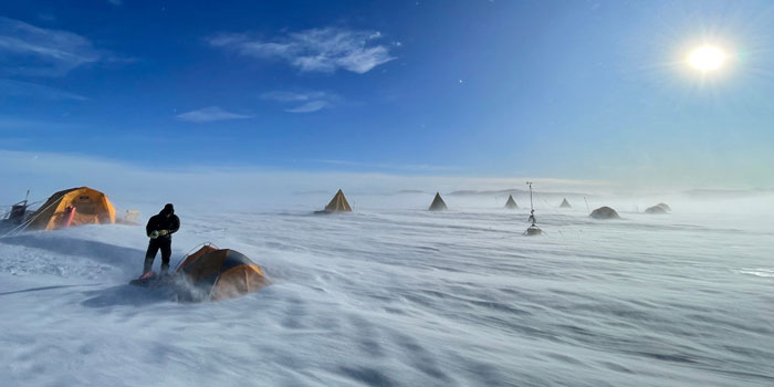 The fieldwork camp at Allan Hills, Antarctica.