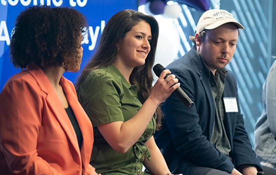 A panel of journalists answering questions