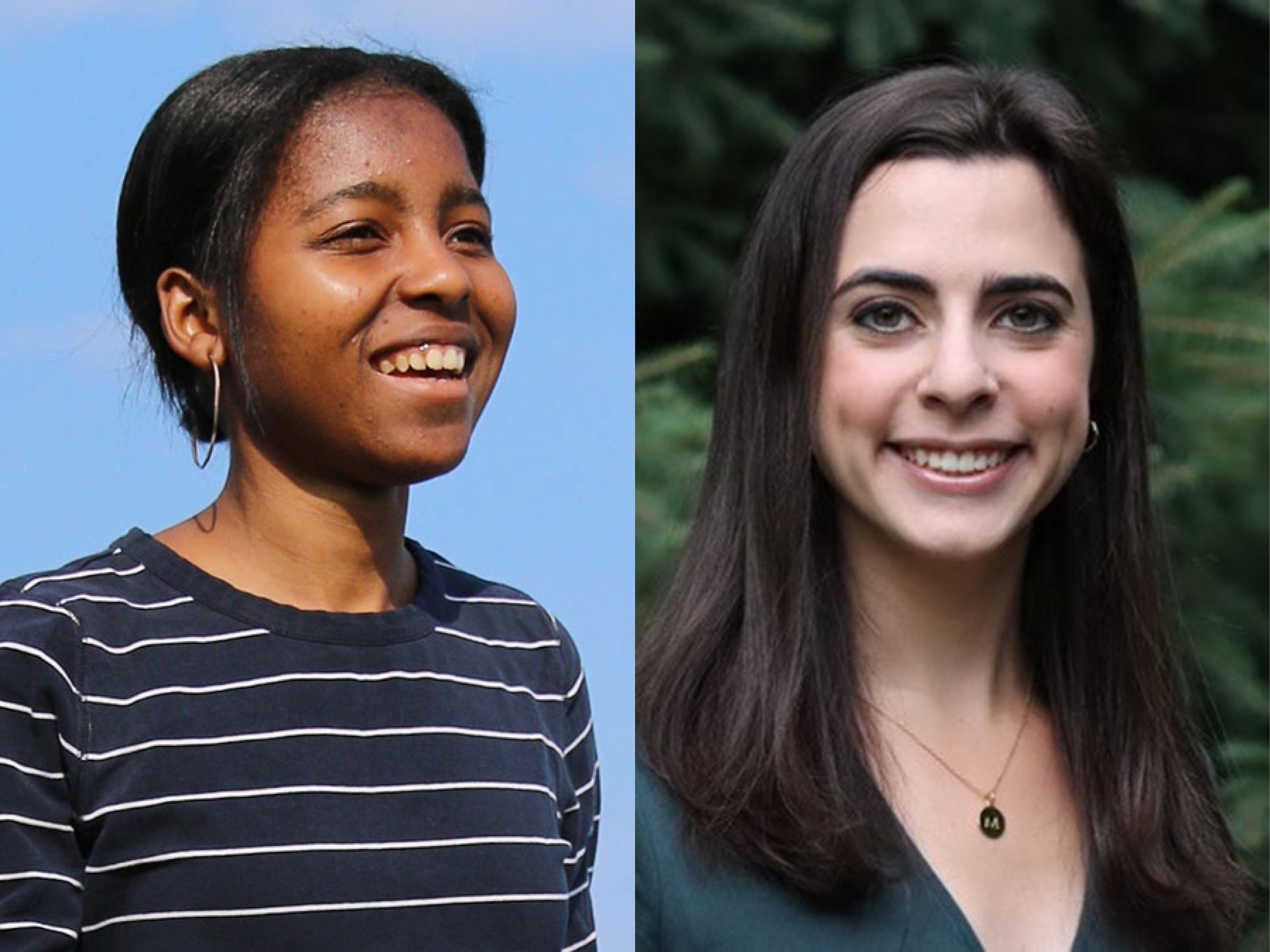 Headshot photos of Cassidy Jackson on left and Megan Lebowitz on right