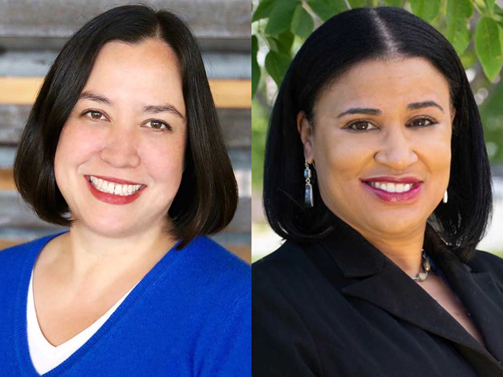 Headshots of Katherine Lewis and Chandra Thomas Whitfield.