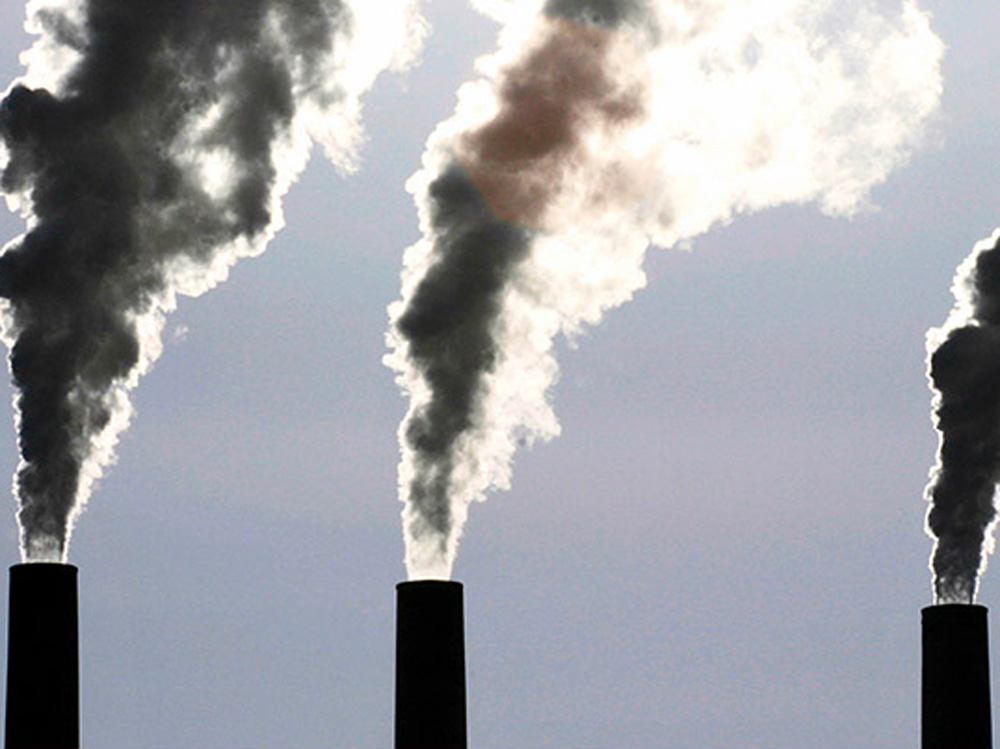 Three smoke stacks