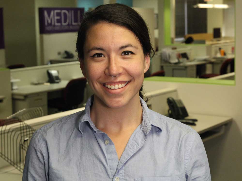 Medill graduate journalism student Juliette Rocheleau