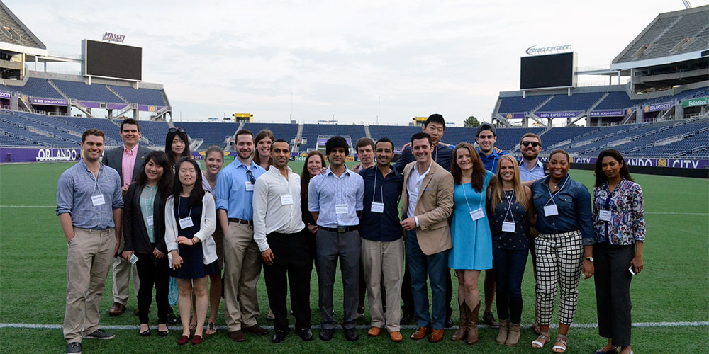 Students at the Orlando Citrus Bowl Stadium