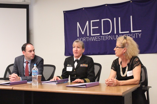 Presenters speak at Medill's health care reporting conference